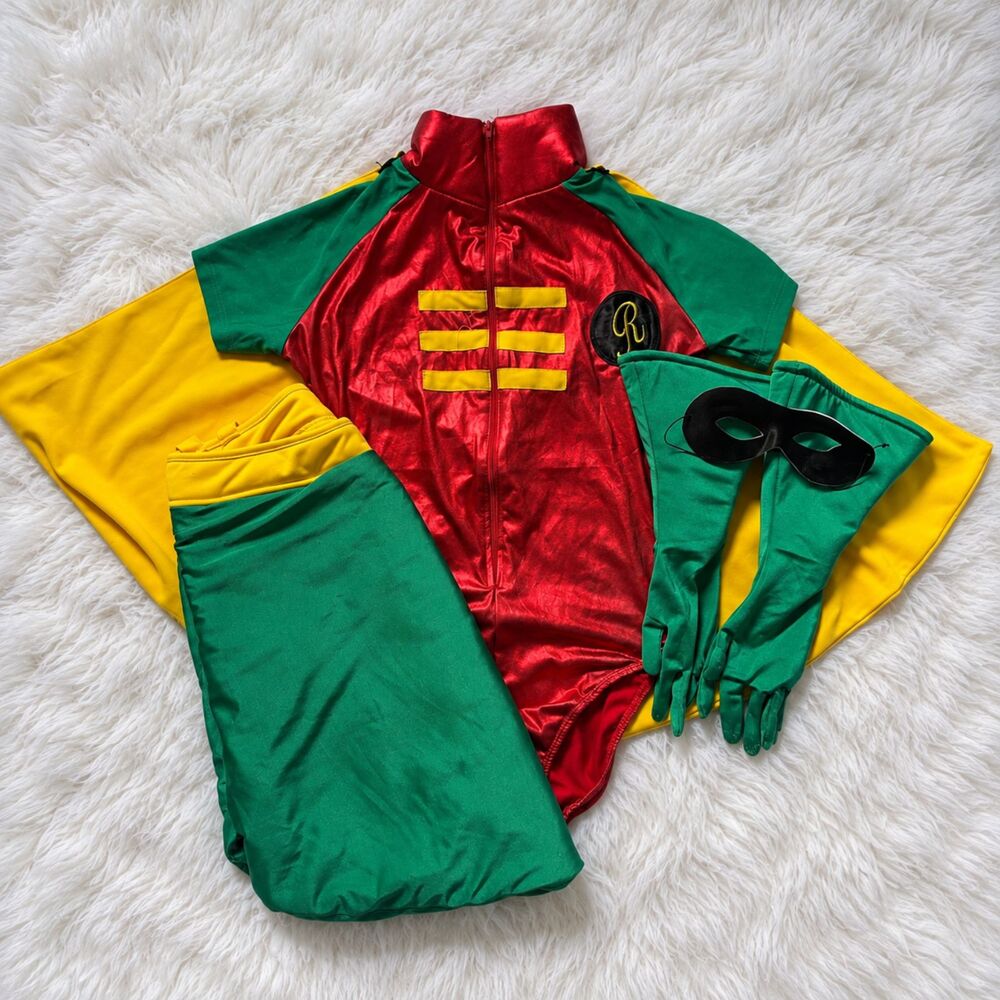 Rare Robin Costume Complete Set DC Comics Halloween Cosplay